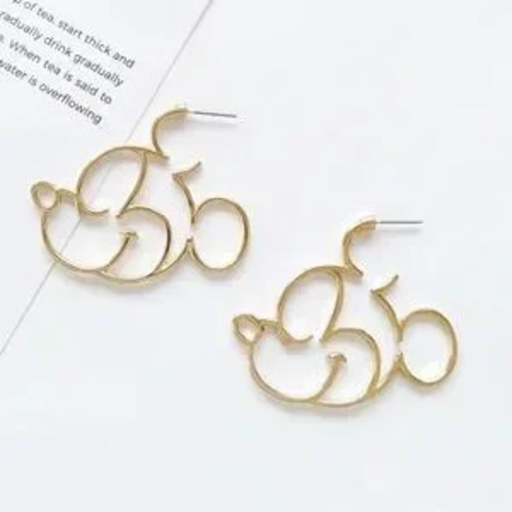 18K Gold Plated Mickey Mouse Head Earrings